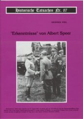 book 'Erkenntnisse' von Albert Speer - Historische Tatsachen Nr. 87