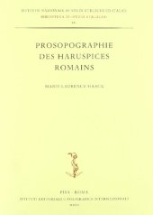 book Prosopographie des haruspices romains