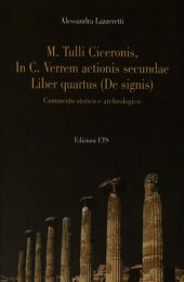 book M. Tulli Ciceronis, In C. Verrem actionis secundae. Liber quartus (De signis)