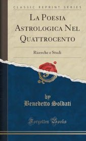 book La poesia astrologica nel Quattrocento