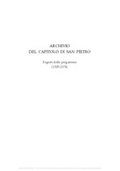 book Archivio del Capitolo di San Pietro. Regesti delle pergamene (1305-1378)