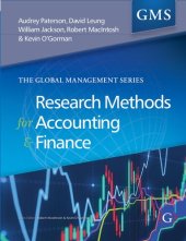 book Research Methods for Accounting and Finance (Global Management Series)