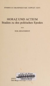 book Horaz und Actium: Studien zu den politischen Epoden