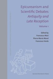 book Epicureanism and Scientific Debates. Antiquity and Late Reception: Language, Medicine, Meteorology