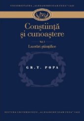 book Conștiință și cunoaștere. Volumul I - Lucrări științifice