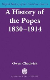 book A History of the Popes, 1830-1914