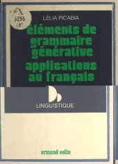 book Éléments de grammaire générative, applications au français