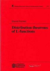 book Distribution Theorems of L-functions (Pitman Research Notes in Mathematics Series)