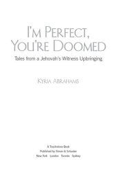 book I'm Perfect, You're Doomed: Tales from a Jehovah's Witness Upbringing