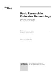 book Basic Research in Endocrine Dermatology: 3rd Teupitzer Colloquium, Berlin, September 17-20, 2000 (Special Issue: Hormone Research 2000, 5-6)