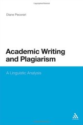 book Academic Writing and Plagiarism: A Linguistic Analysis