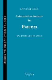 book Information Sources in Patents (Guides to Information Sources)