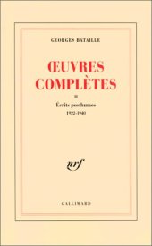 book Œuvres complètes, tome 2 : Ecrits posthumes 1922-1940