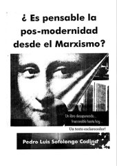 book ¿Es pensable la pos-modernidad desde el marxismo?