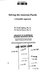 book Solving the Anorexia Puzle: A Scientific Approach