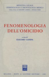 book Fenomenologia dell'omicidio