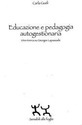 book Educazione e pedagogia autogestionaria. Una ricerca su Georges Lapassade