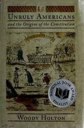 book Unruly Americans and the Origins of the Constitution