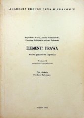 book Elementy Prawa Prawo państwowe i Cywilne