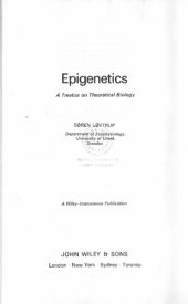 book Epigenetics: A Treatise on Theoretical Biology