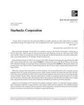 book Starbucks Corporation