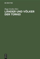 book Länder und Völker der Türkei: Schriften des Deutschen Vorderasienkomitees