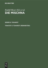 book Die Mischna: Traktat 5 Toharot (Reinheiten)