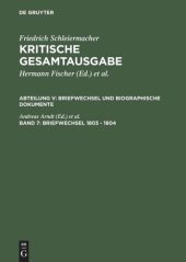 book Kritische Gesamtausgabe. Band 7 Briefwechsel 1803 - 1804: (Briefe 1541 - 1830)