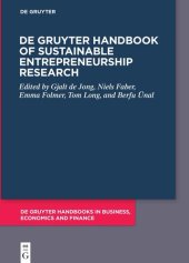 book De Gruyter Handbook of Sustainable Entrepreneurship Research