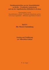 book Musikhandschriften aus der Staatsbibliothek zu Berlin - Preußischer Kulturbesitz und aus der Jagiellonischen Bibliothek Krakau: Katalog und Einführung zur Mikrofiche-Edition