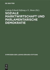 book Soziale Marktwirtschaft und Parlamentarische Demokratie