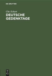 book Deutsche Gedenktage