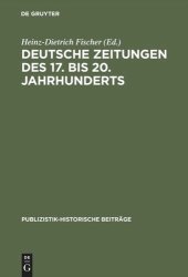 book Deutsche Zeitungen des 17. bis 20. Jahrhunderts