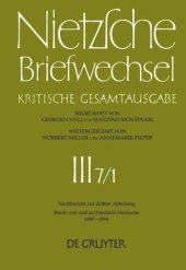 book Briefwechsel: Band 7.1 Briefe von und an Friedrich Nietzsche Januar 1880 - Dezember 1884