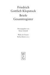 book Werke und Briefe: Gesamtregister