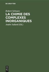 book La chimie des complexes inorganiques