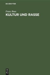 book Kultur und Rasse