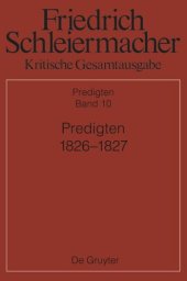 book Kritische Gesamtausgabe: Band 10 Predigten 1826-1827