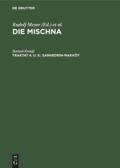 book Die Mischna: Traktat 4. u. 5. Sanhedrin-Makköt