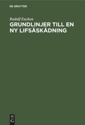 book Grundlinjer till en ny lifsåskådning