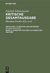 book Kritische Gesamtausgabe: Band 5 Schriften aus der Hallenser Zeit 1804-1807