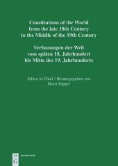 book Constitutions of the World from the late 18th Century to the Middle of the 19th Century: Vol. 3 Constitutional Documents of Colombia and Panama 1793–1853