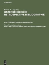 book Österreichische Retrospektive Bibliographie. Band 2 Bibliographie der österreichischen Zeitungen 1621–1945: A–M