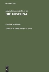 book Die Mischna: Traktat 4 Para (Die rote Kuh)