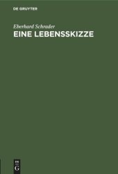 book Eine Lebensskizze: Nebst einem Verzeichnis seiner meisten Schriften