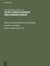 book Acta conciliorum oecumenicorum: Pars III Actiones VIII-XVII. 18-31