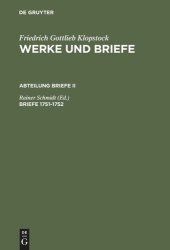 book Werke und Briefe: Briefe 1751-1752