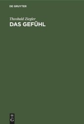 book Das Gefühl: Eine psychologische Untersuchung