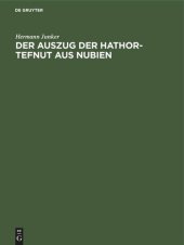 book Der Auszug der Hathor-Tefnut aus Nubien