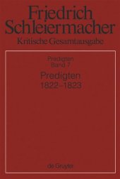 book Kritische Gesamtausgabe: Band 7 Predigten 1822-1823